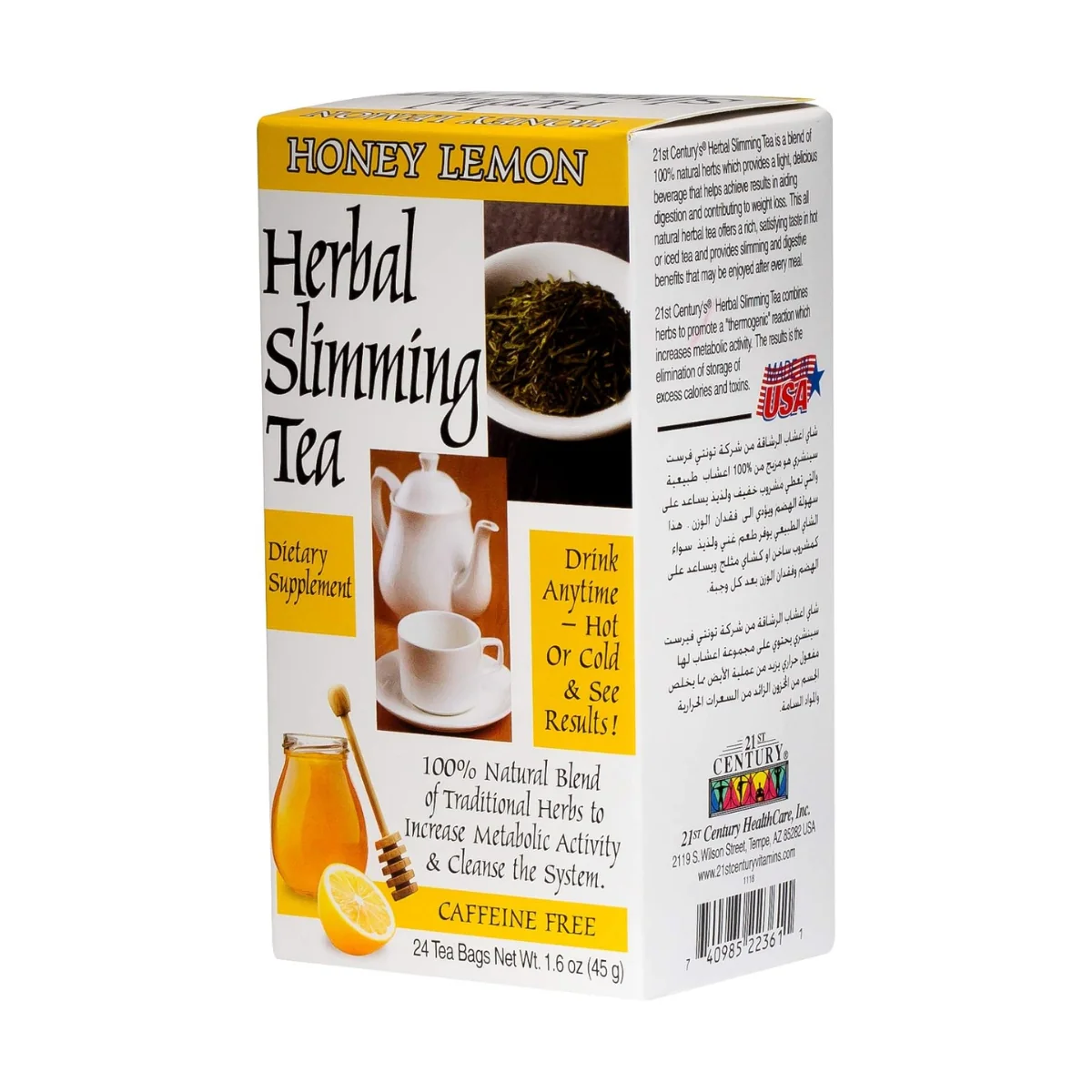 21st Century Herbal Slimming Tea Honey Lemon 24 Bags - Image 2