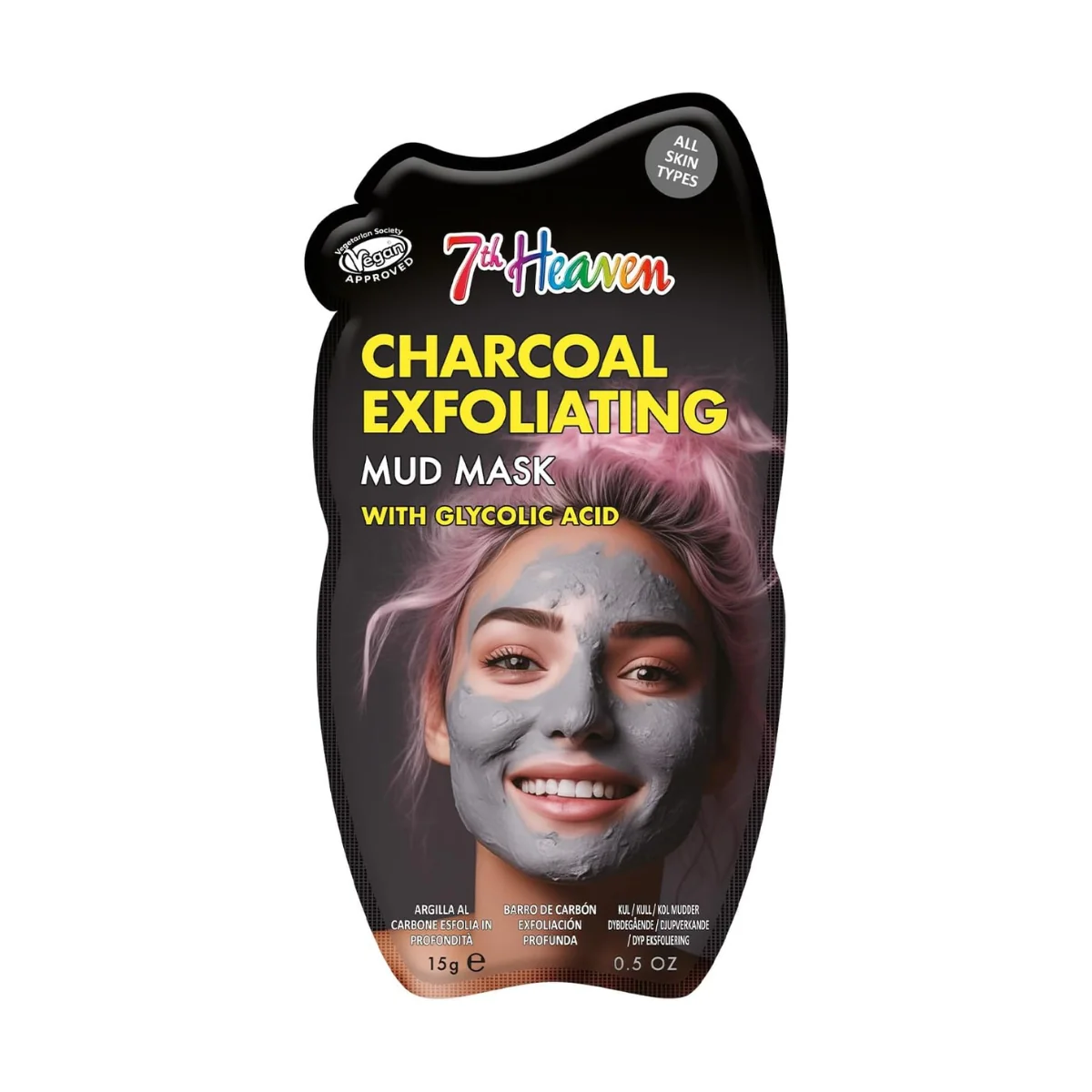 7th Heaven Charcoal Exfoliating with Glycolic Acid Mud Mask 15g