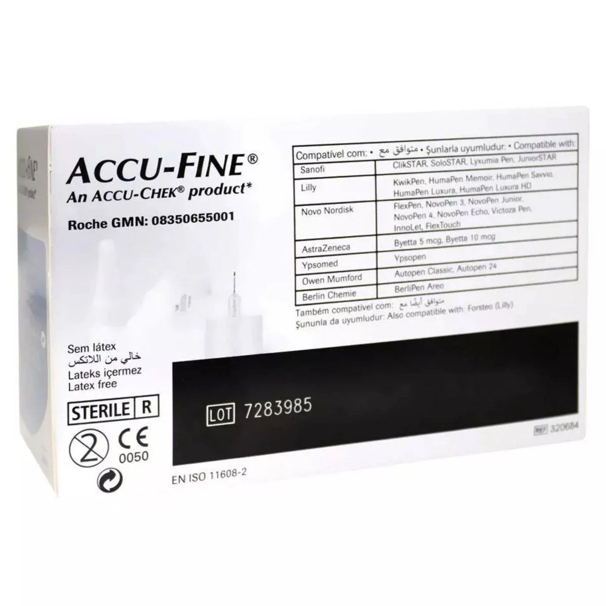 Accu-Fine Insulin Pen Needles Sterile 32gx6mm 100 Packs - Image 2