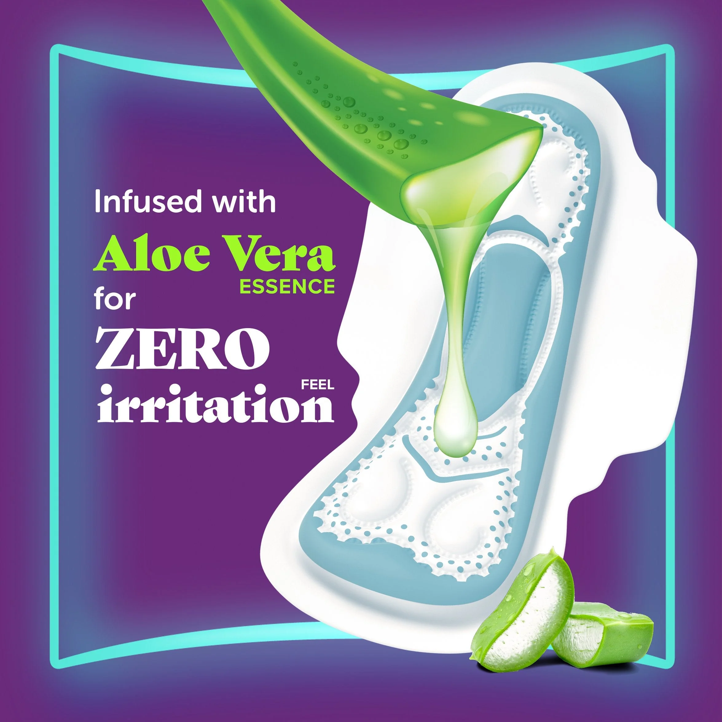 Always Disposable Pads Aloe Cool Maxi Thick 30 Count - Image 4