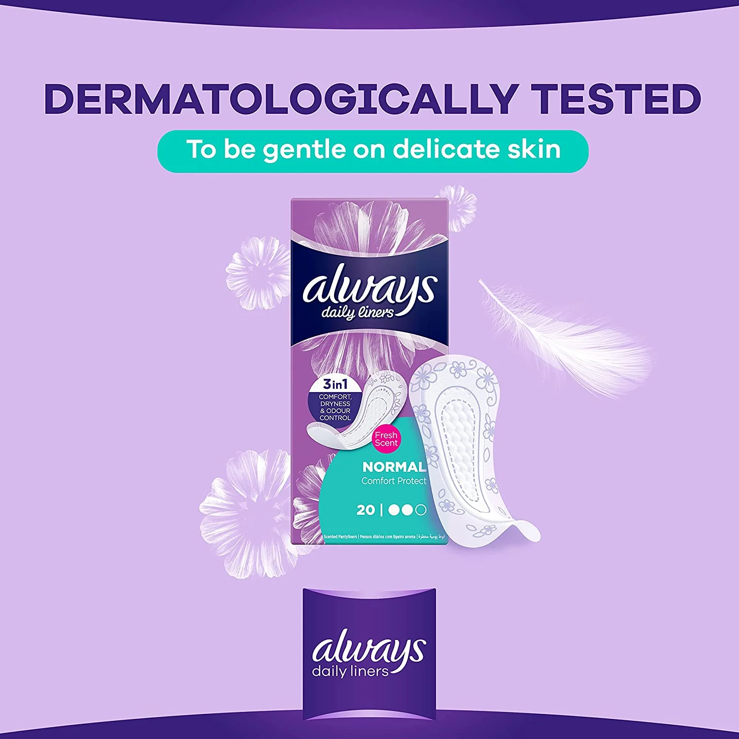 Always Liner Comfort Protect Fresh Scent 40 Count - Image 5