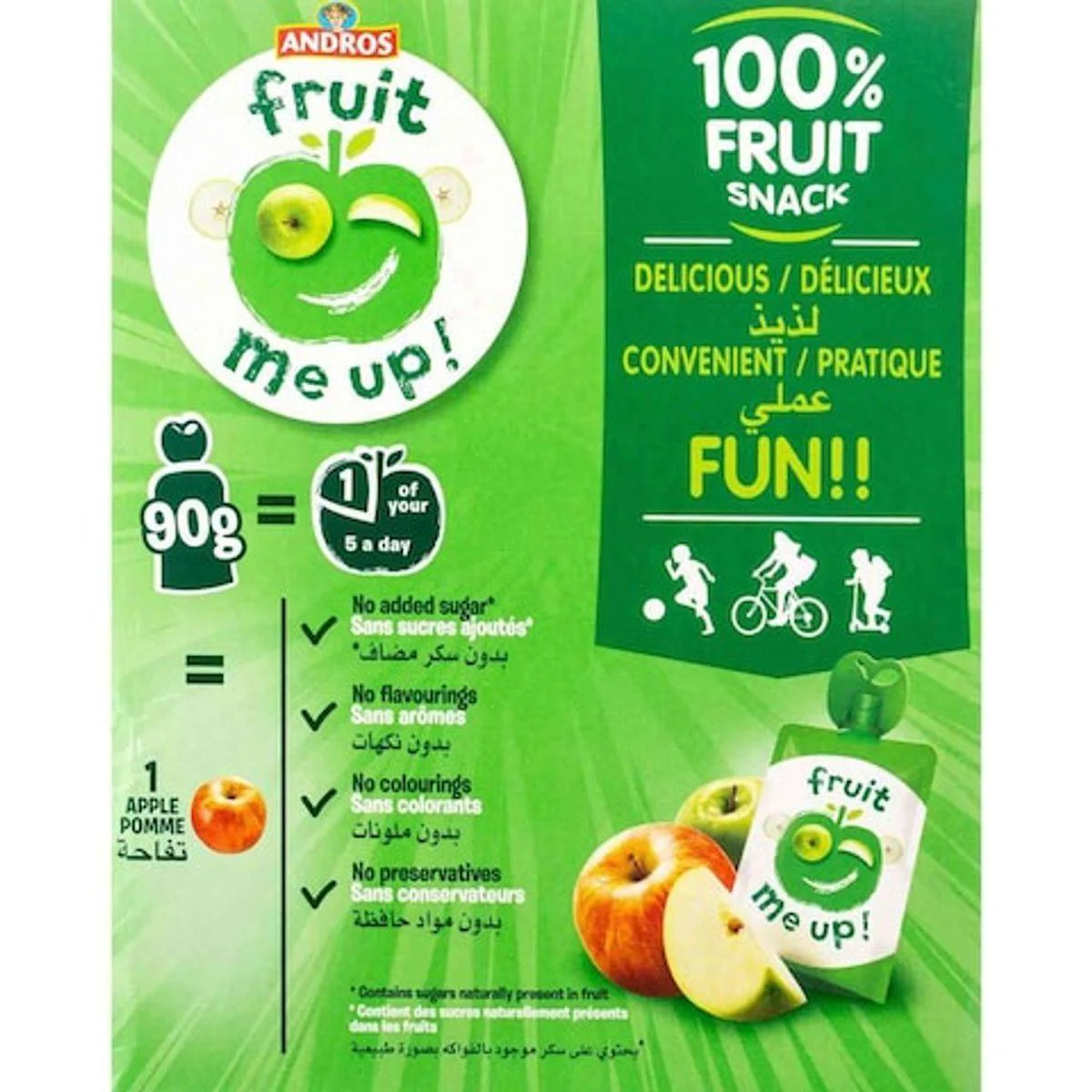 Andros Fruit Me Up Apple 90g x 4 Multipack - Image 3