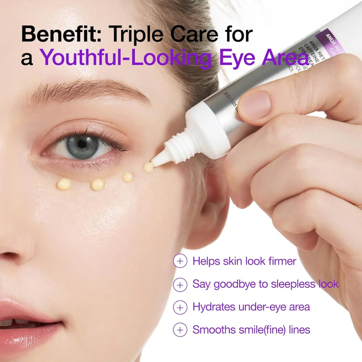 Anua Retinol 0.1 Caffeine Revitalizing Eye Cream 30g - Image 5