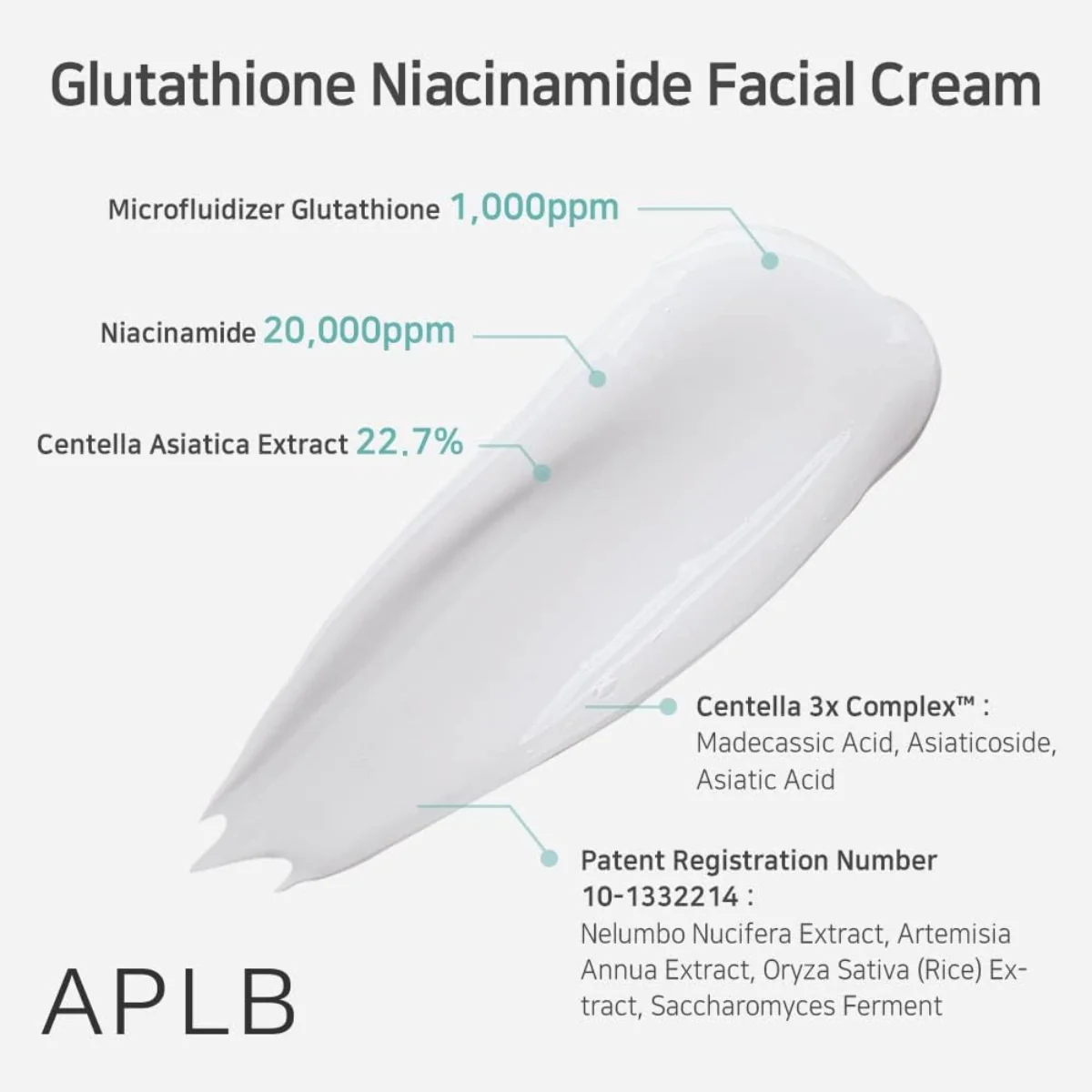 APLB Glutathione Niacinamide Facial Cream 55ml - Image 3