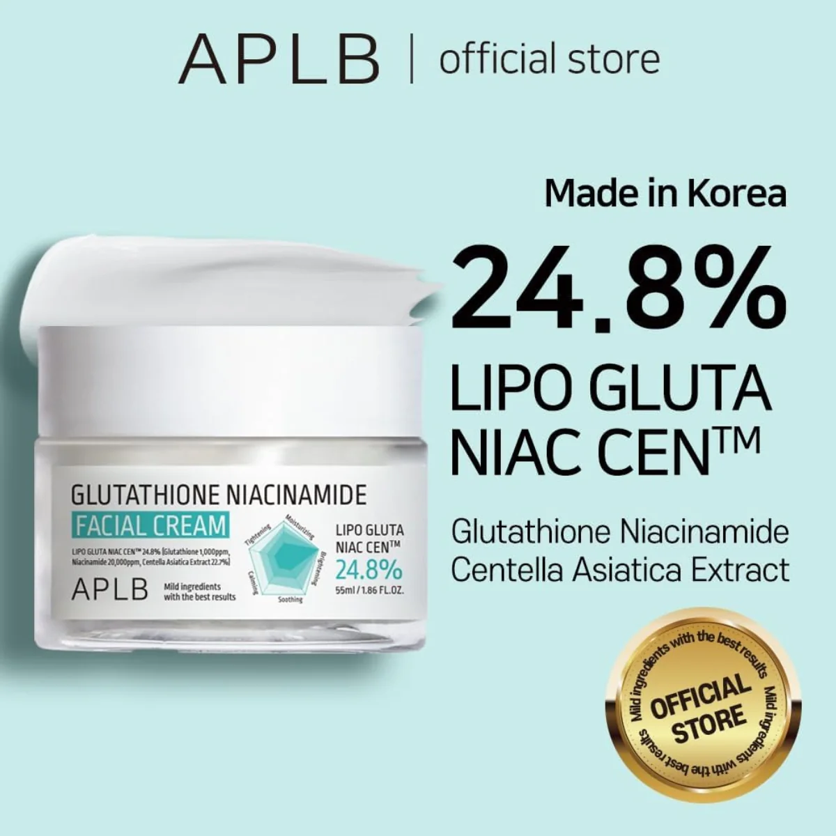 APLB Glutathione Niacinamide Facial Cream 55ml - Image 4
