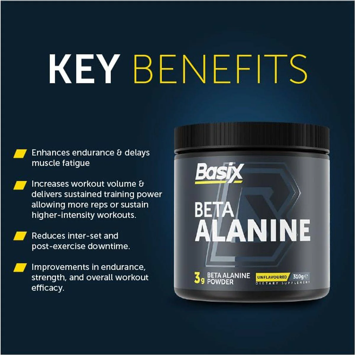 Basix Beta Alanine Powder Unflavoured 310g - Image 6