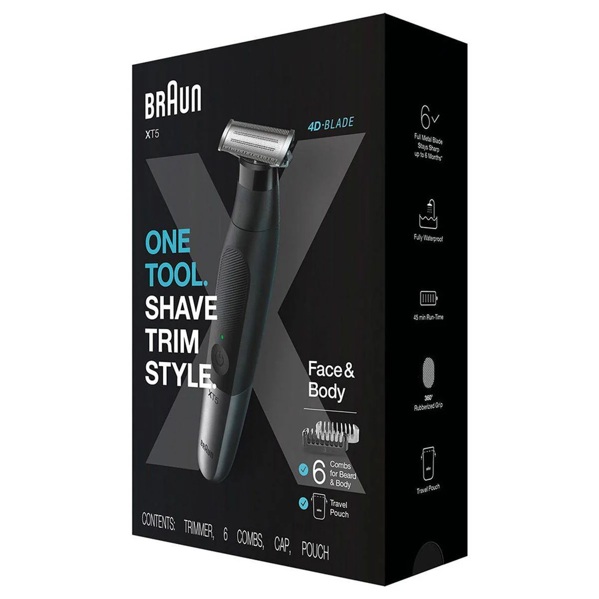 Braun Beard Trimmer Electric Series X All in 1 Black/Silver XT5200 - Image 3