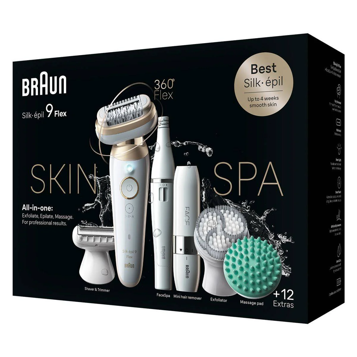 Braun EpilatorĀ Silk Epil 9 SkinSpa Flex Wet & Dry Face Spa 96813D - Image 9