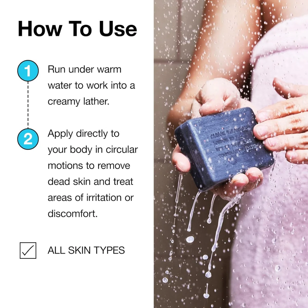 Carbon Theory Charcoal & Tea Tree Oil Breakout Control Exfoliating Body Bar 100g - Image 6