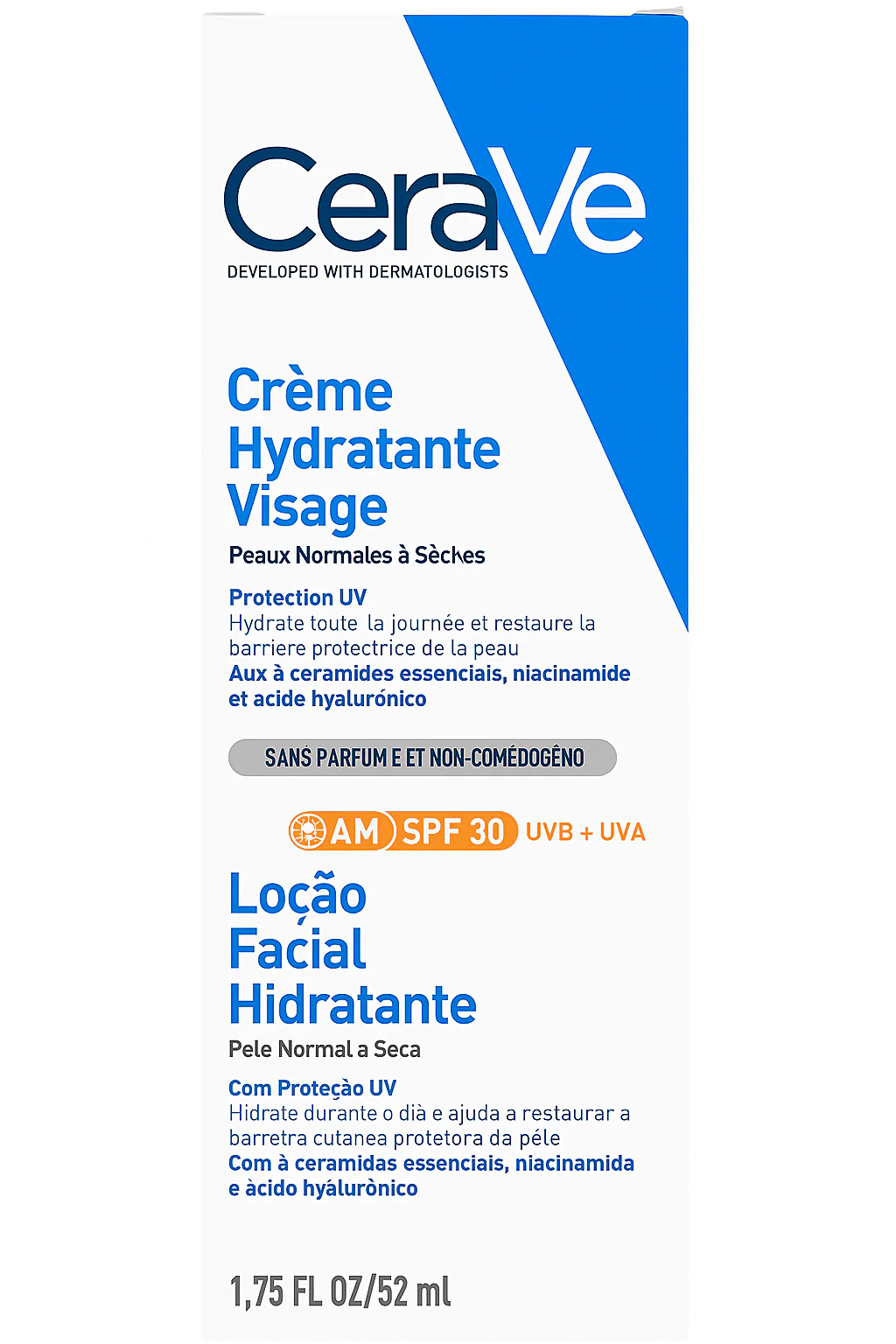 CeraVe AM Facial Moisturising Lotion SPF30 52ml - Image 2