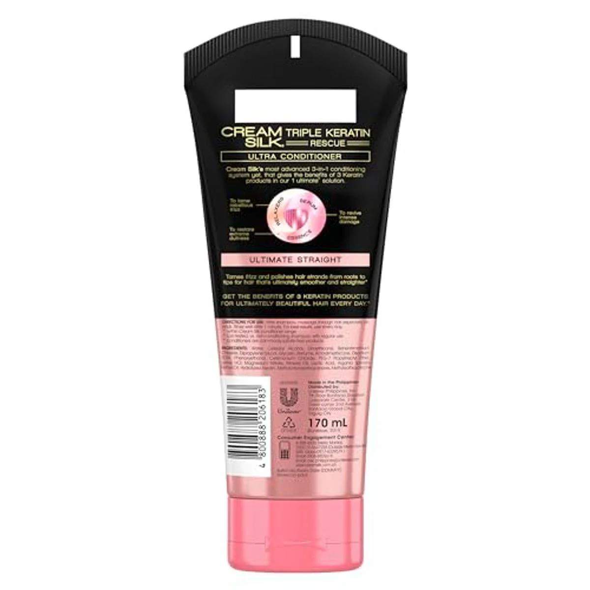Cream Silk Conditioner Triple Keratin Rescue Ultimate Straight 170ml - Image 2