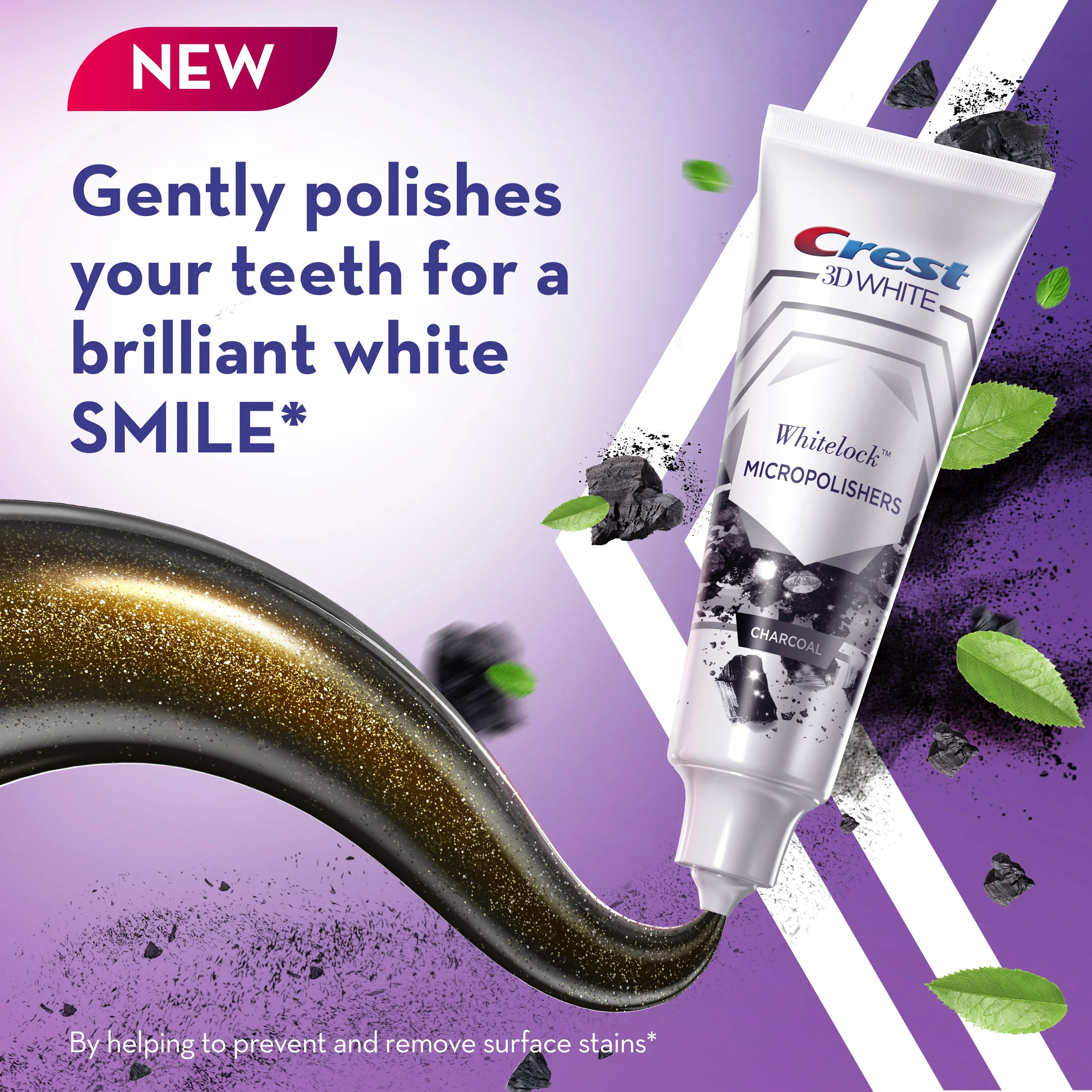 Crest Toothpaste 3D White White Lock Charcoal 88ml - Image 3