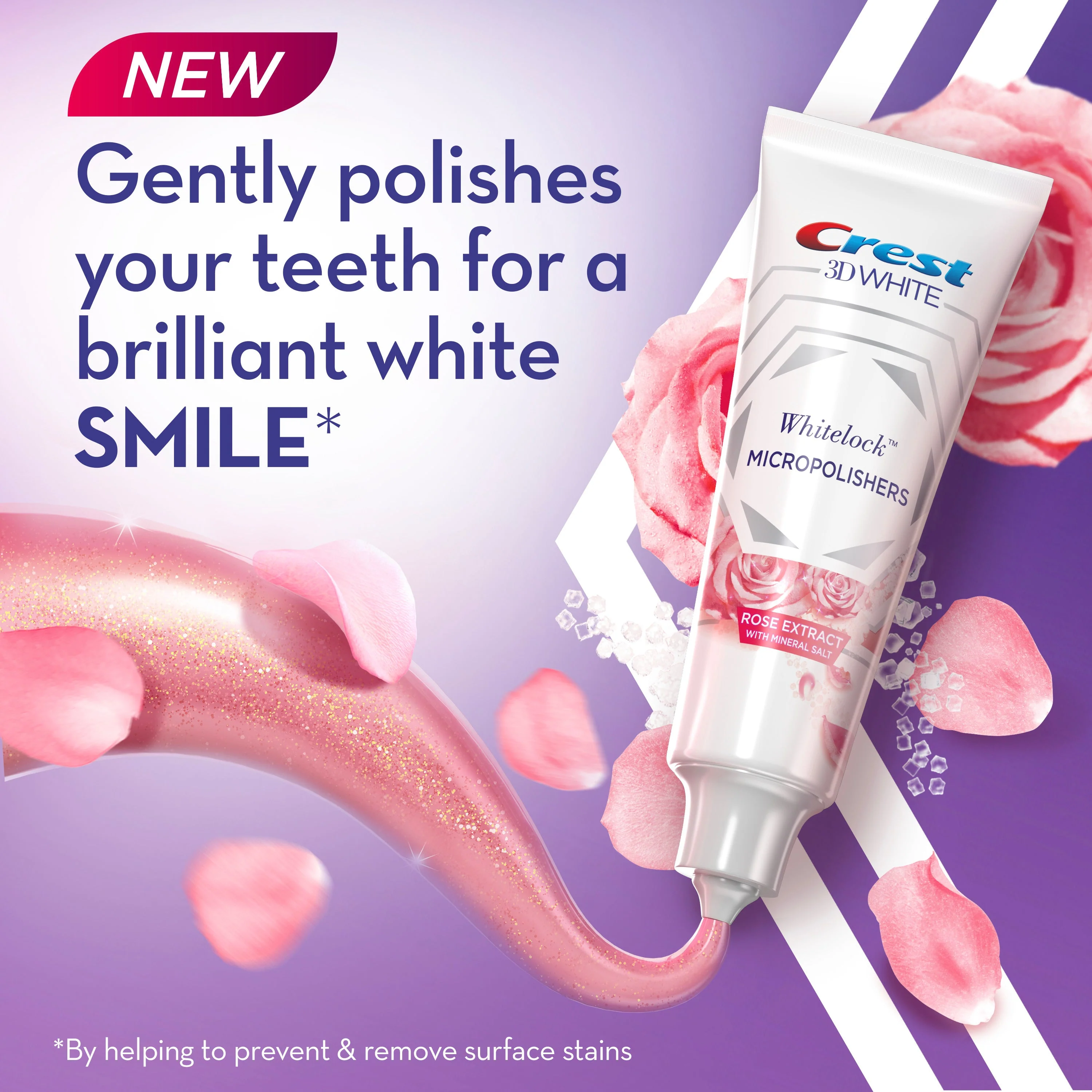 Crest Toothpaste 3D White White Lock Rose 88ml - Image 3