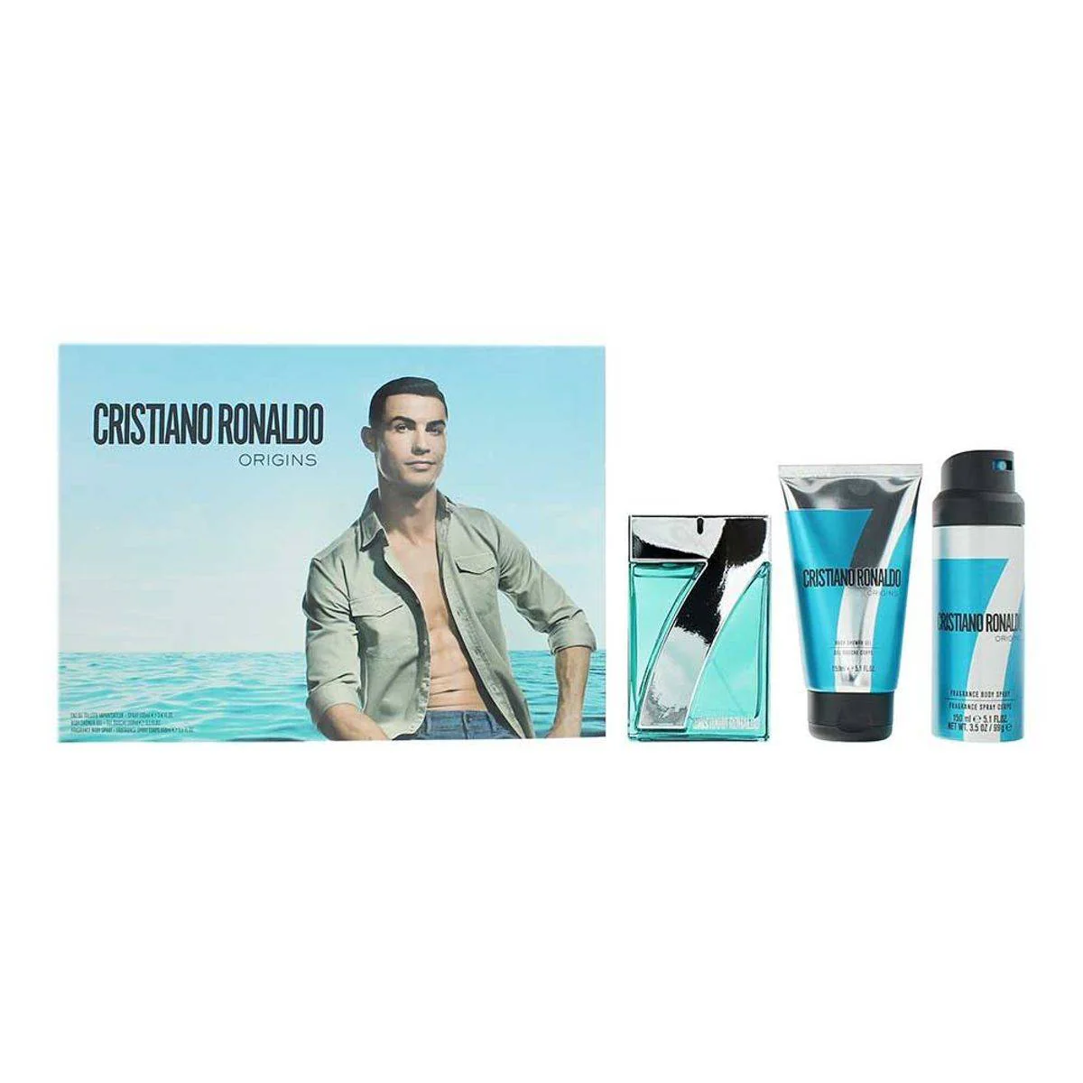 Cristiano Ronaldo CR7 Origins Eau de Toilette 100ml + Shower Gel 150ml + Body Spray 150ml Gift Set