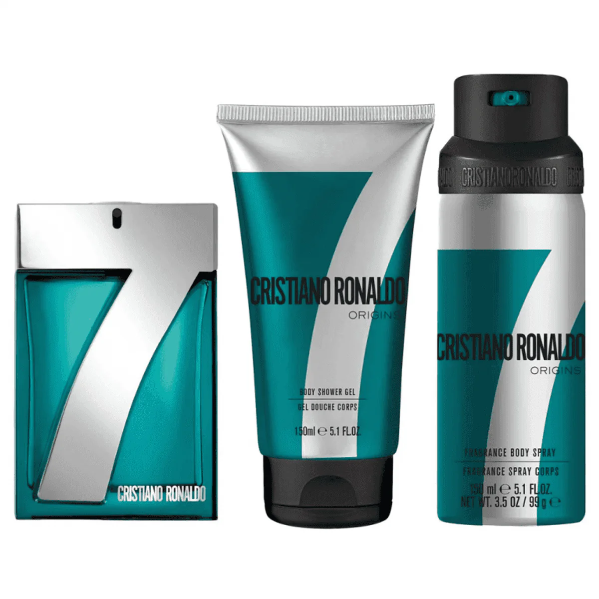 Cristiano Ronaldo CR7 Origins Eau de Toilette 100ml + Shower Gel 150ml + Body Spray 150ml Gift Set - Image 3