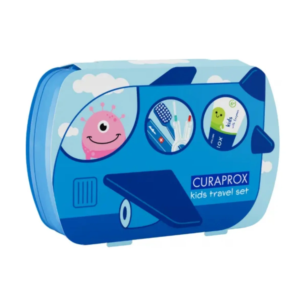 Curaprox Kids Travel Set Blue Toothbrush + Interdental Brush + Toothpaste 10ml