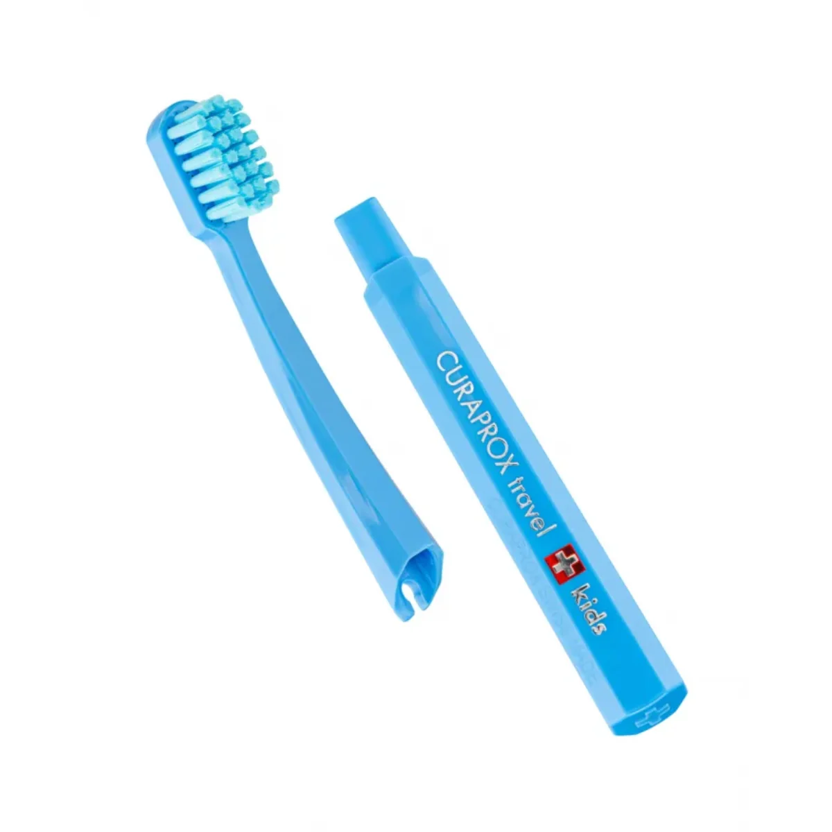 Curaprox Kids Travel Set Blue Toothbrush + Interdental Brush + Toothpaste 10ml - Image 5