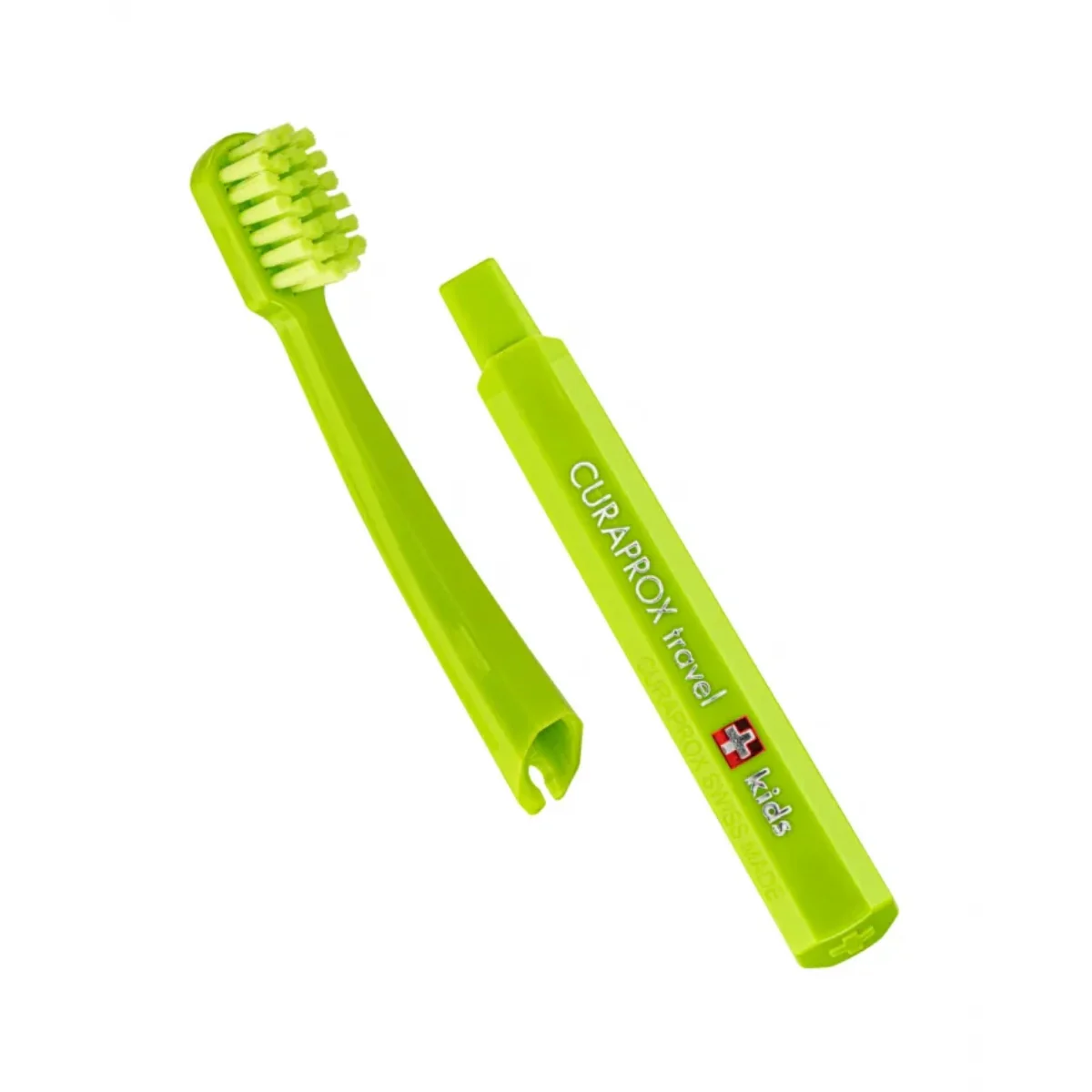 Curaprox Kids Travel Set Green Toothbrush + Interdental Brush + Toothpaste 10ml - Image 5