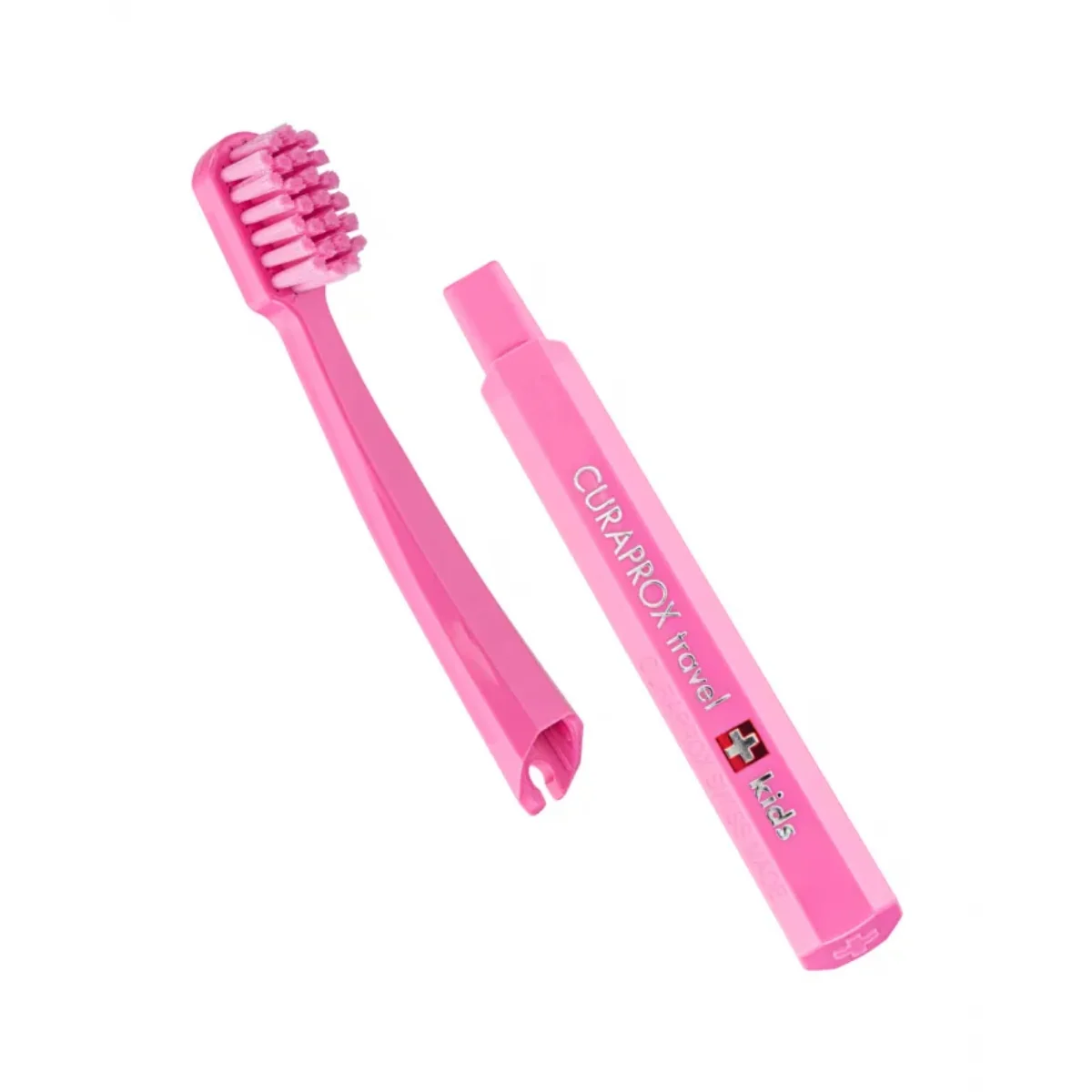 Curaprox Kids Travel Set Pink Toothbrush + Interdental Brush + Toothpaste 10ml - Image 5