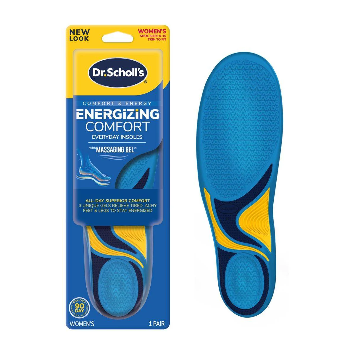 Dr Scholls Energizing Comfort Massaging Gel Insoles Womens 1 Pair - Image 7