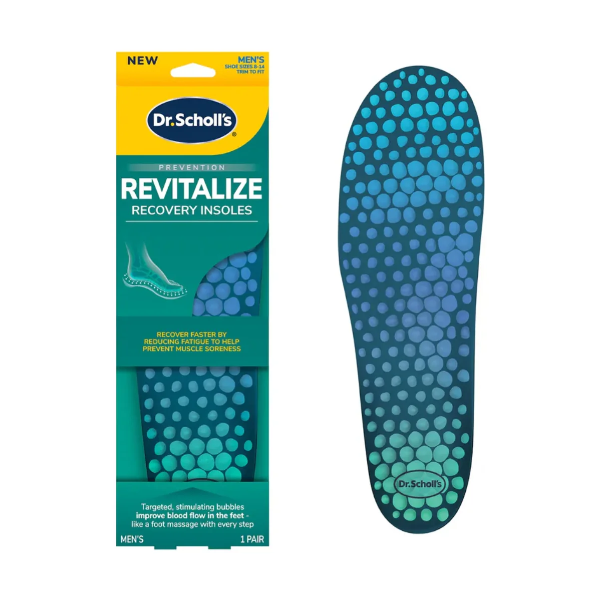Dr Scholls Prevention Revitalize Recovery Insoles Mens 1 Pair - Image 2