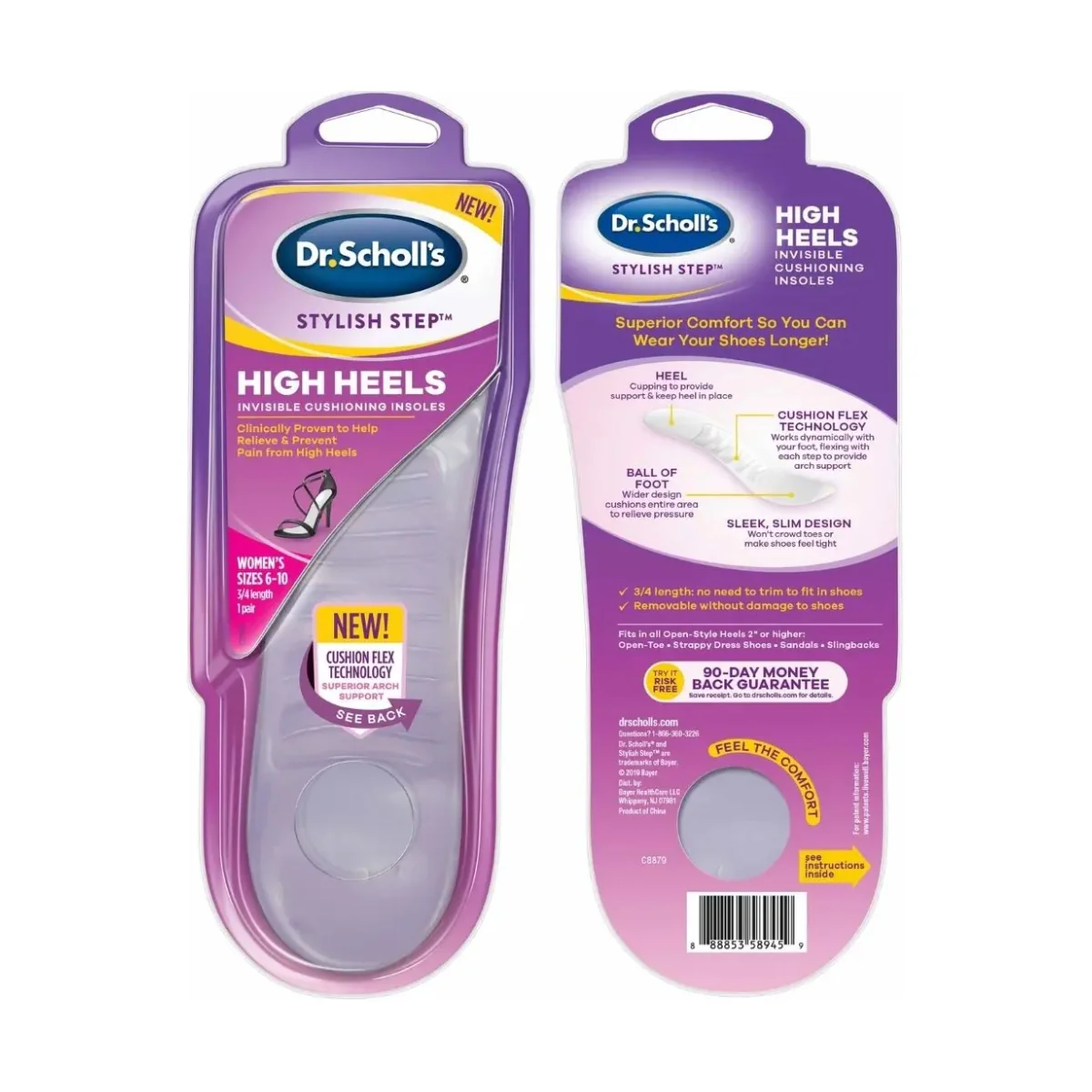 Dr Scholls Stylish Step High Heels Invisible Cushioning Insoles 1 Pair - Image 2