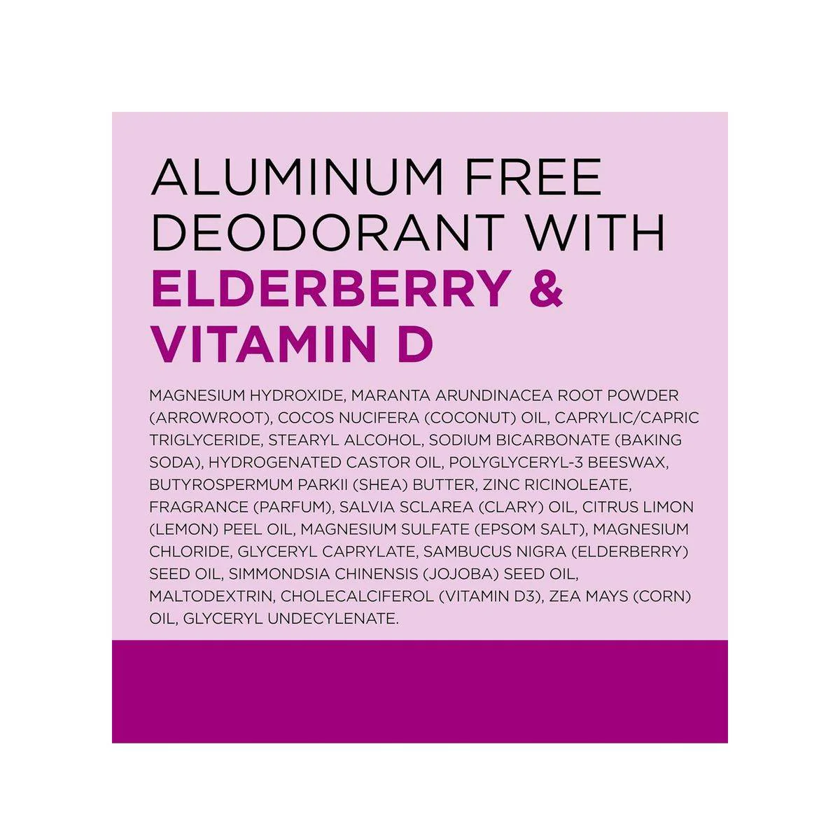 Dr Teals Aluminum Free Deodorant Stick Elderberry & Vitamin D 75g - Image 2