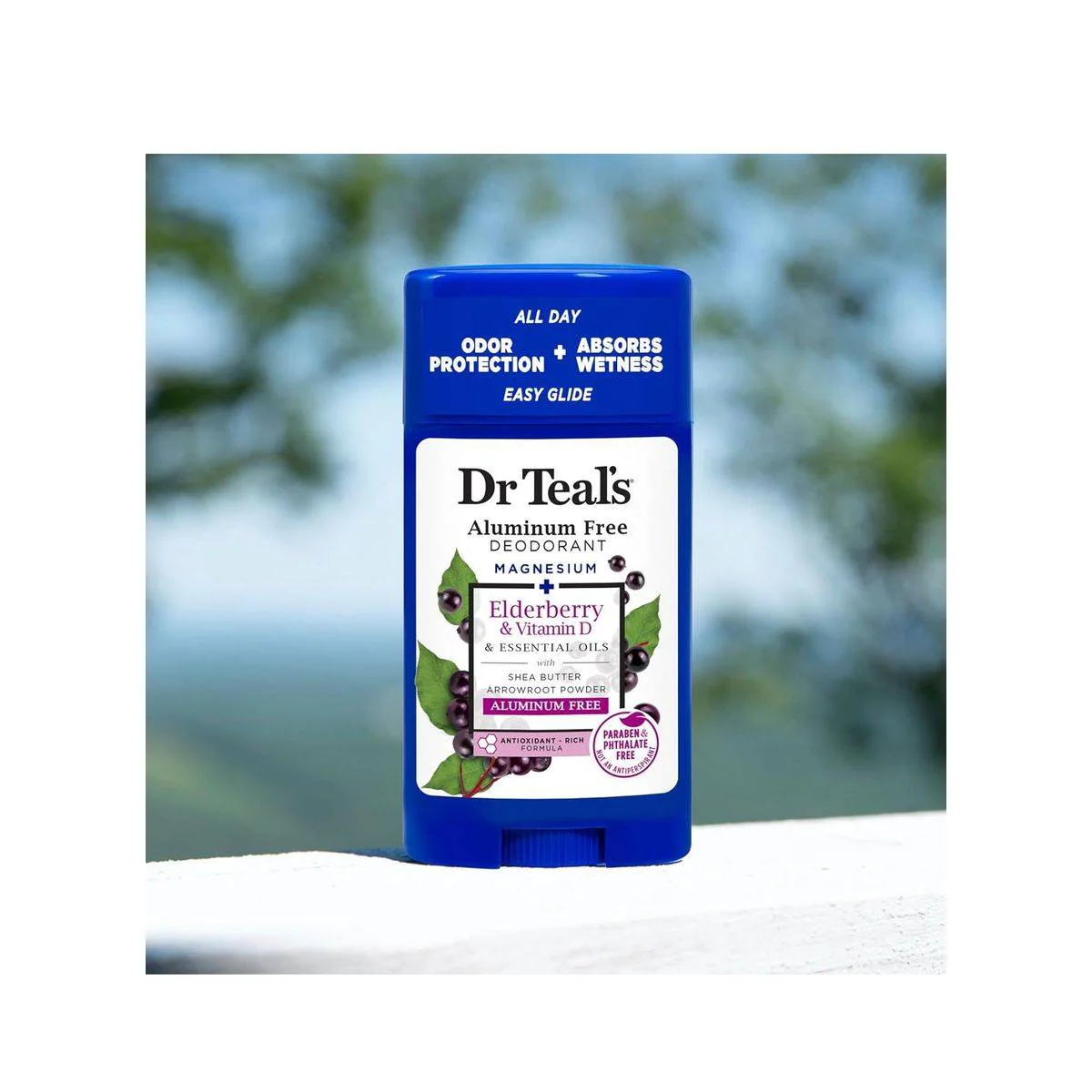 Dr Teals Aluminum Free Deodorant Stick Elderberry & Vitamin D 75g - Image 5