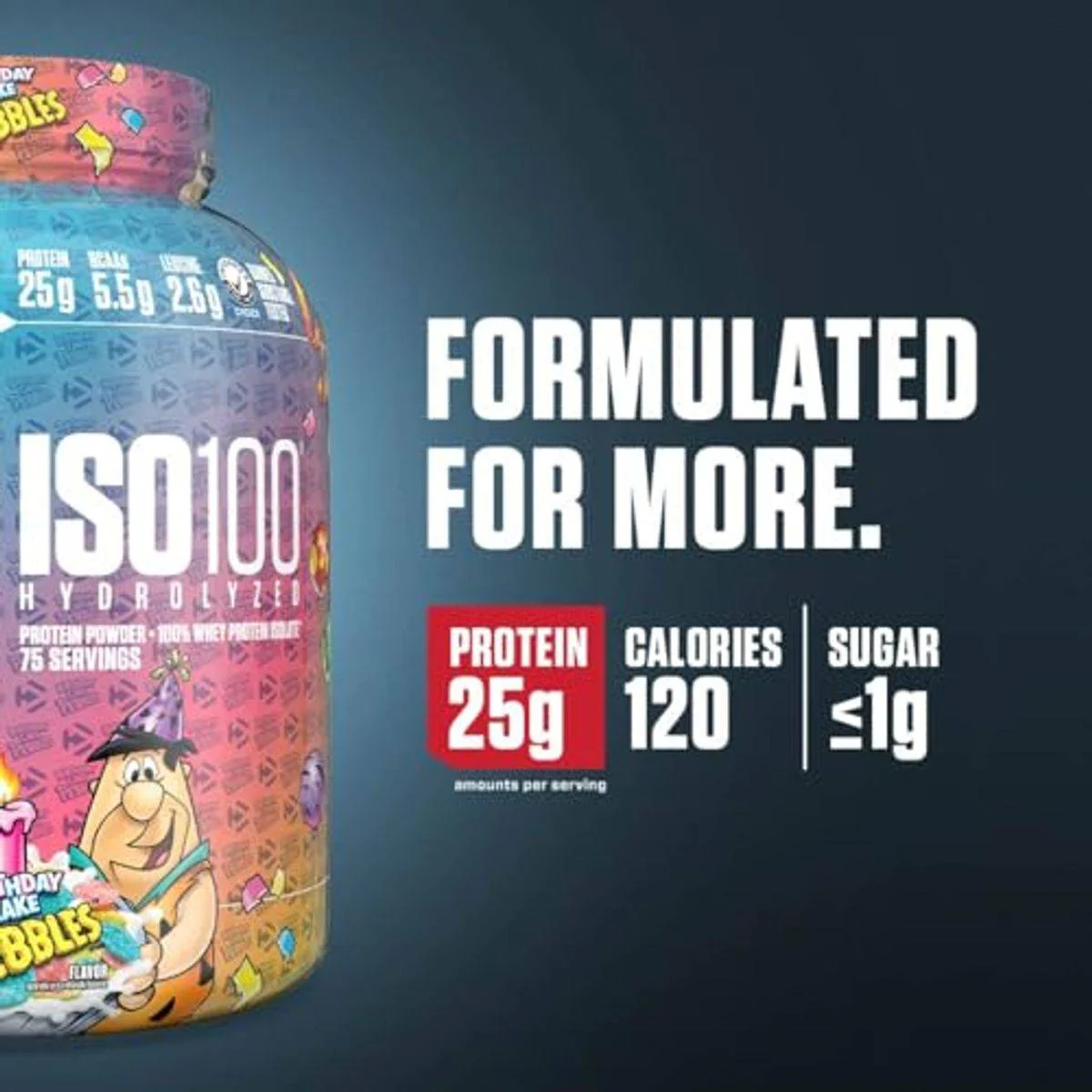 Dymatize ISO 100 Hydrolyzed 100% Whey Protein Powder Birthday Cake 2.27kg - Image 2