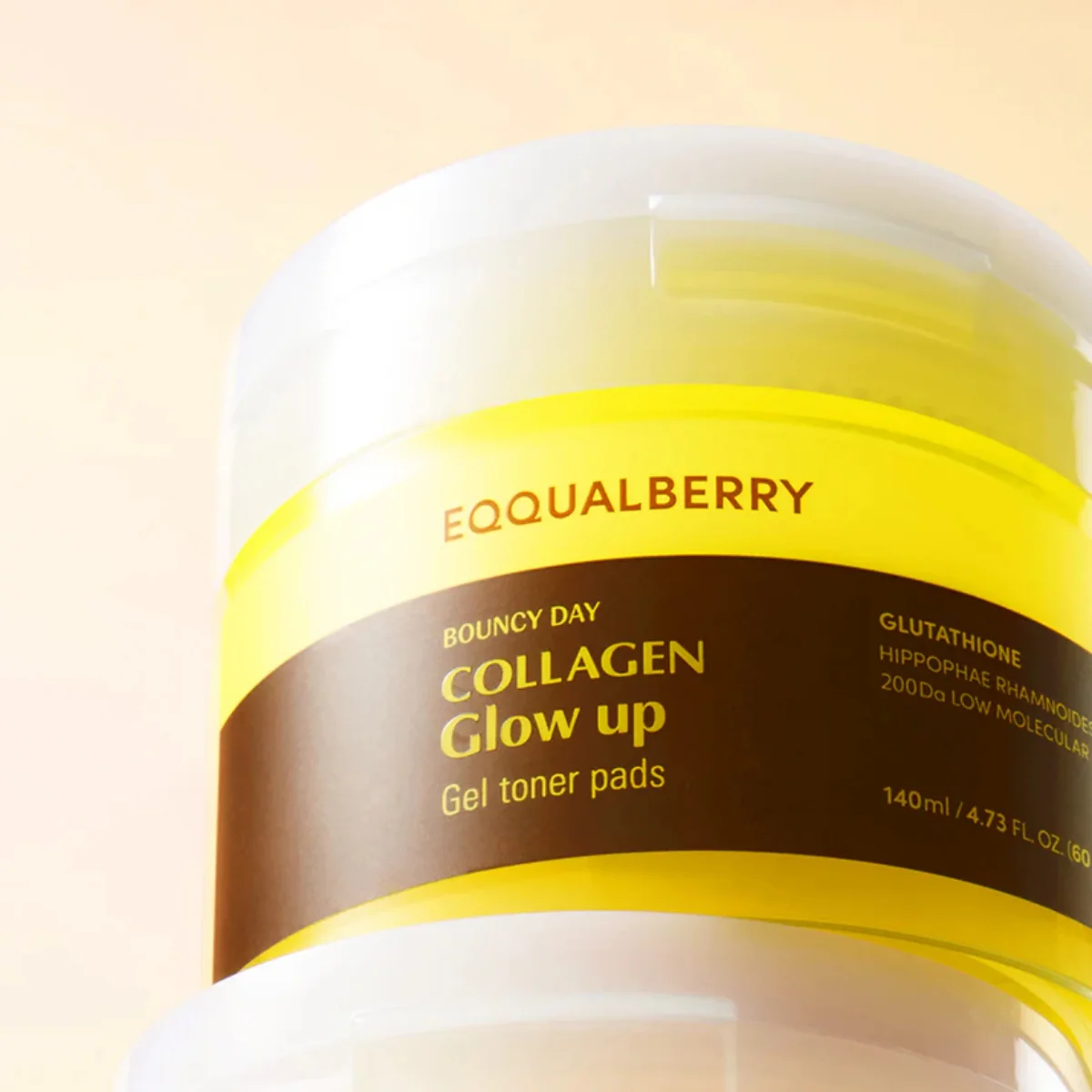 EQQUALBERRY Collagen Glow Up Gel Toner Pads 60 Pieces - Image 4