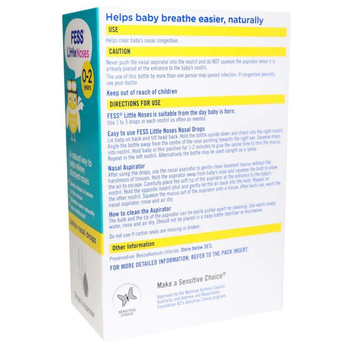 Fess Little Noses Saline Nose Drops 25ml - Image 2