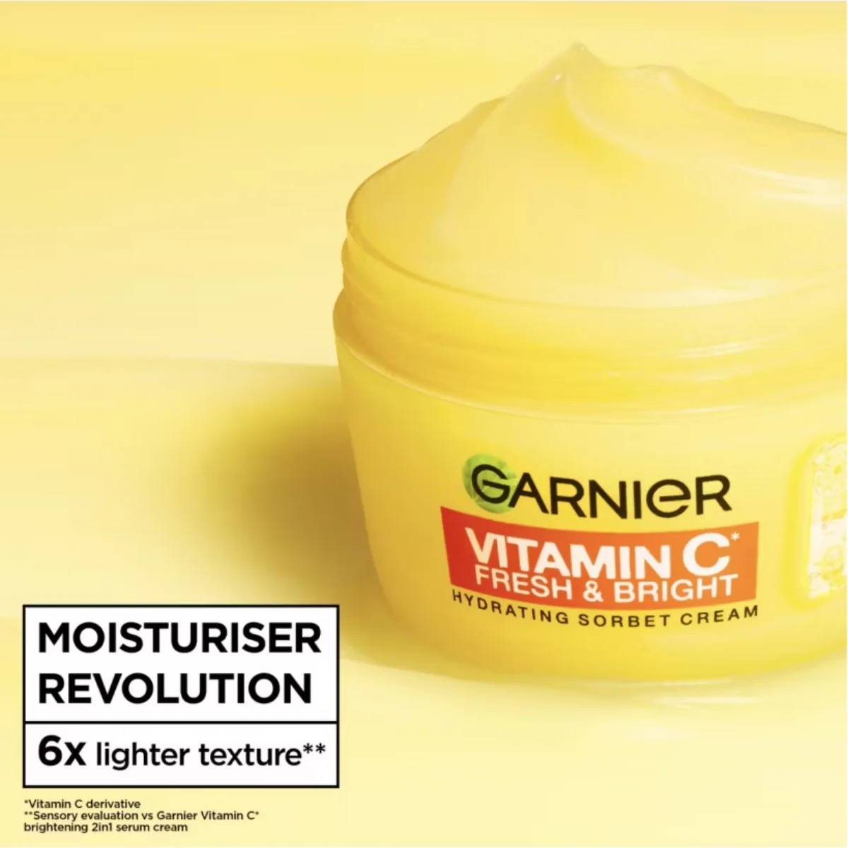 Garnier Hydrating Sorbet Cream Vitamin C Fresh & Bright 85ml - Image 3