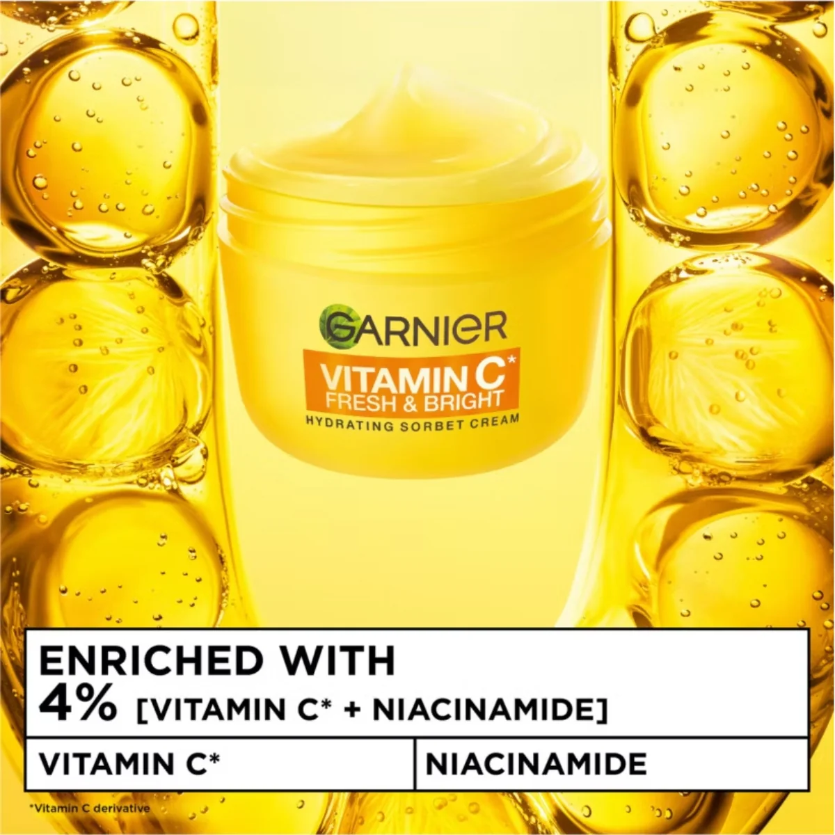 Garnier Hydrating Sorbet Cream Vitamin C Fresh & Bright 85ml - Image 4