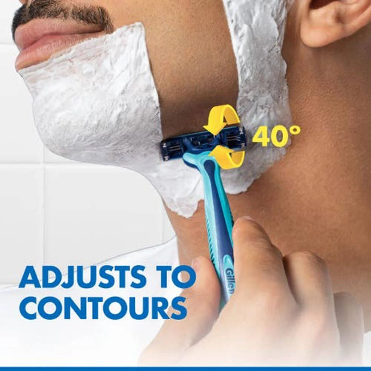 Gillette Razor Disposable Blue3 Cool 6 Count - Image 3