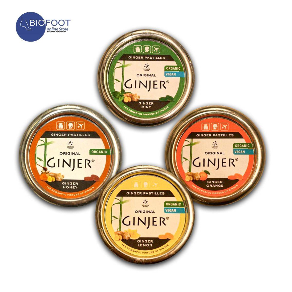 Ginjer Organic Ginger Pastilles Mint 40g - Image 3
