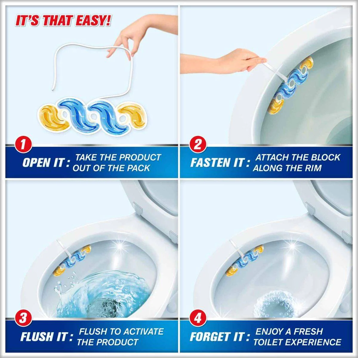 Harpic Active Fresh Toilet Cleaner Rim Block Sparking Citrus 35g - Image 3