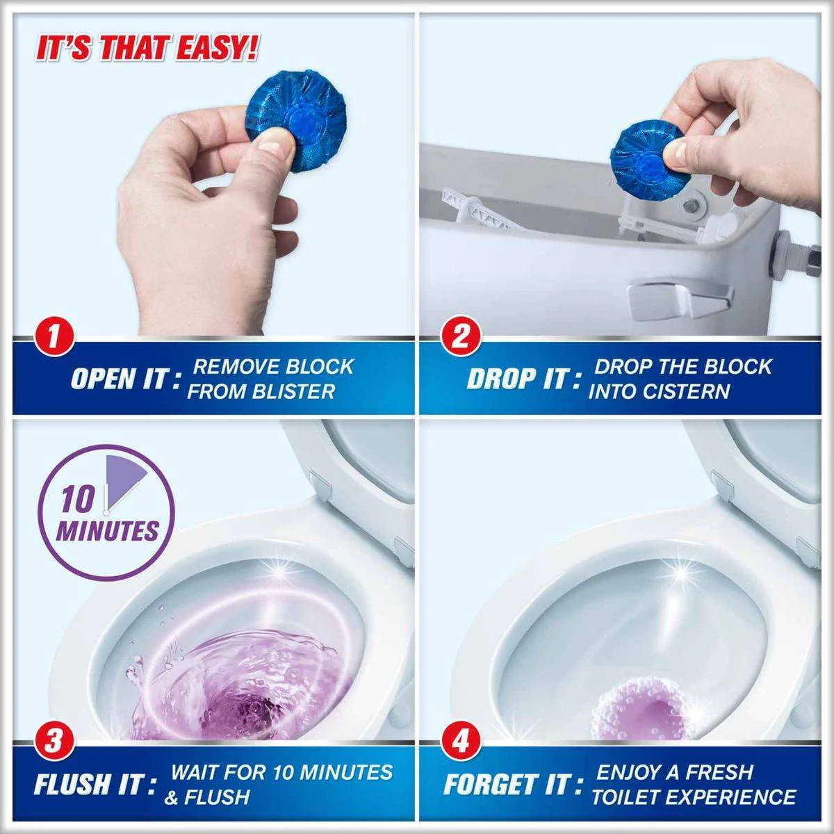 Harpic Flushmatic In Cistern Toilet Cleaner Lavender 50g 3 Value Pack - Image 3