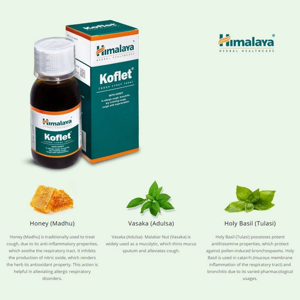 Himalaya Koflet Cough Syrup with Honey 100ml - Image 5