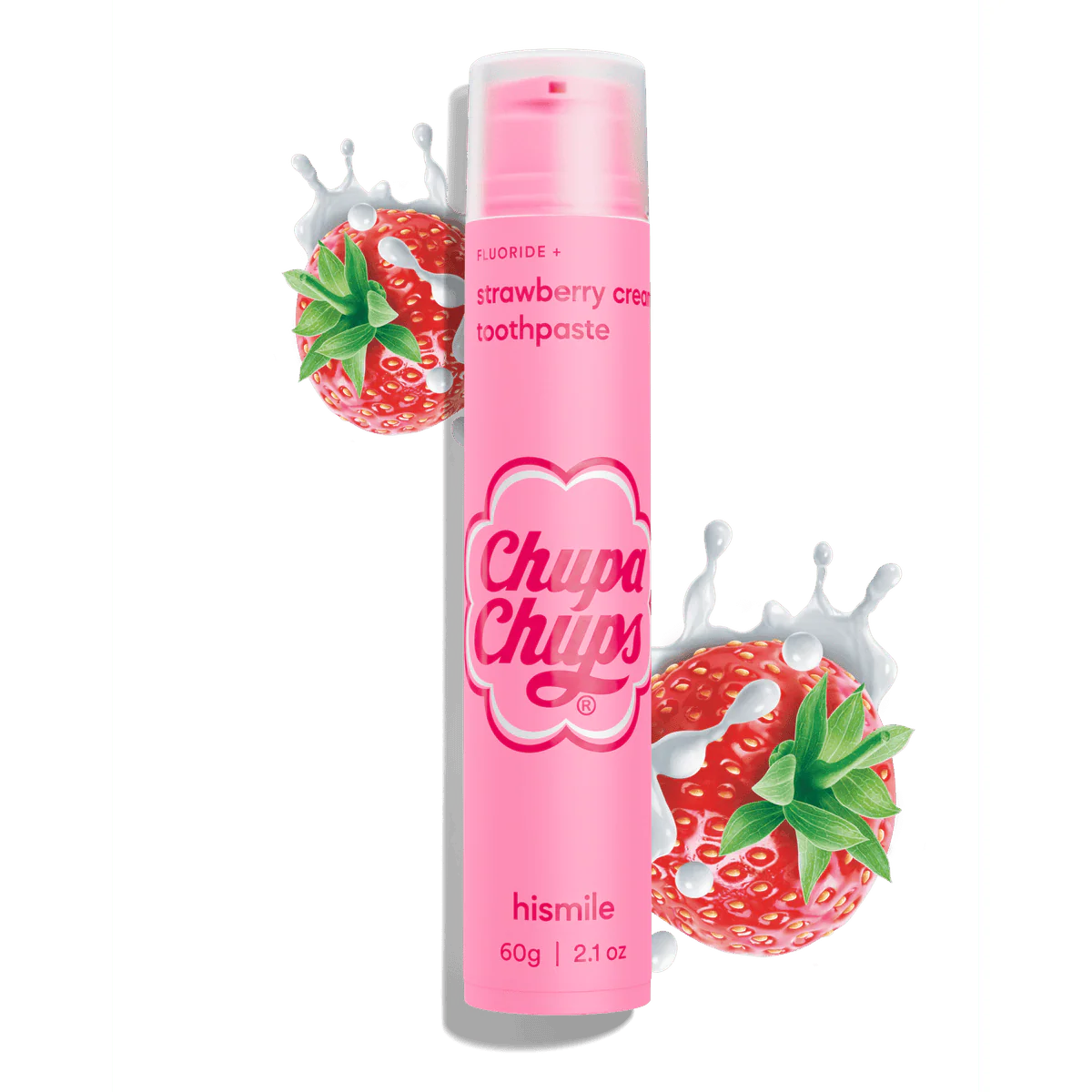 Hismile Toothpaste Chupa Chup Strawberry & Cream 60g - Image 2