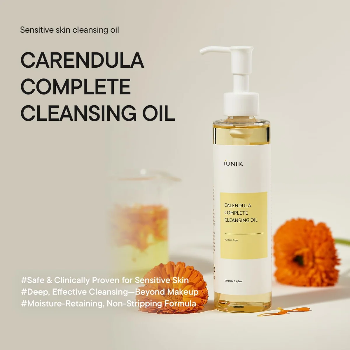 Iunik Calendula Complete Cleansing Oil 200ml - Image 6
