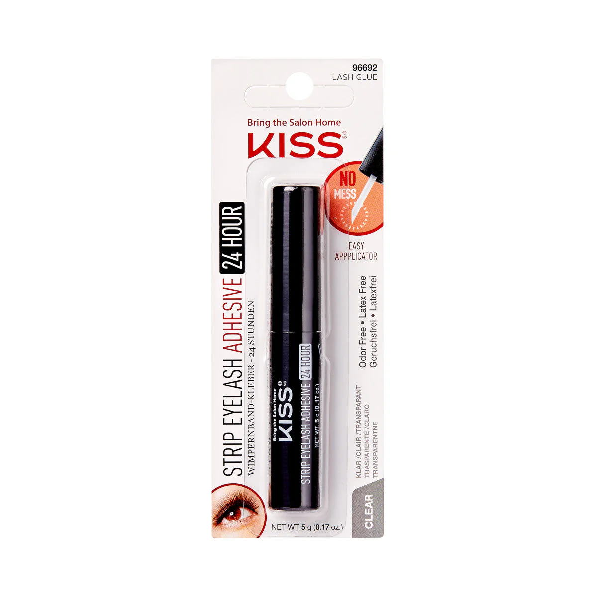 Kiss Eyelash Adhesive KEHG01C Strip 24 Hours Clear 5g - Image 4