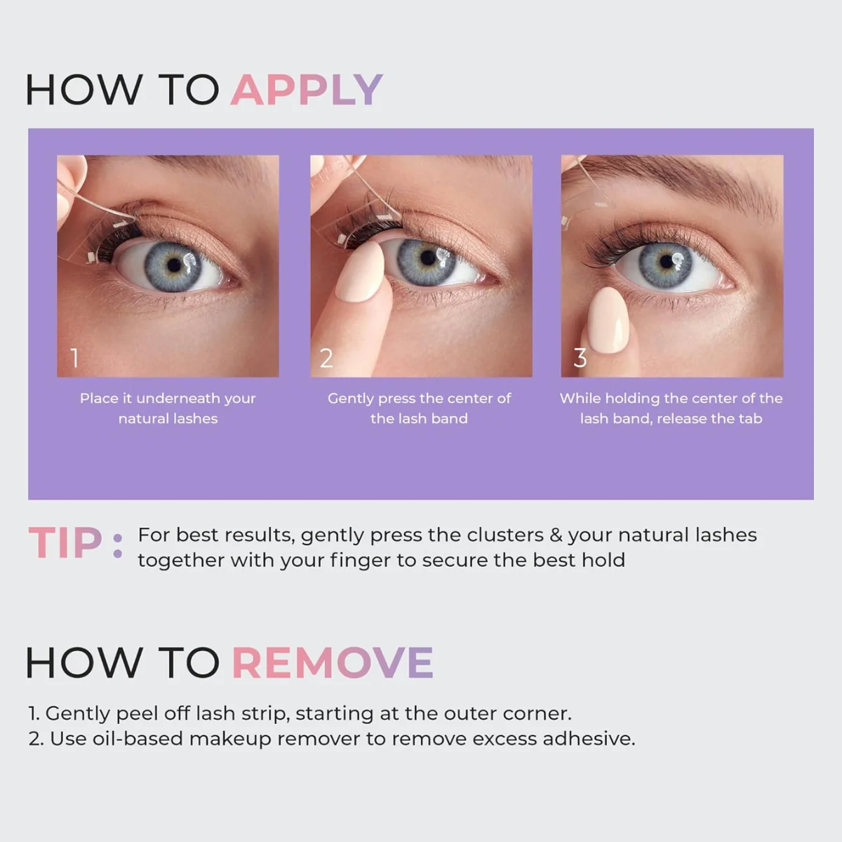 Kiss False Eyelash ILT01C Impress Press On Easy Tab Falsies Classy Natural 1 Pair - Image 2