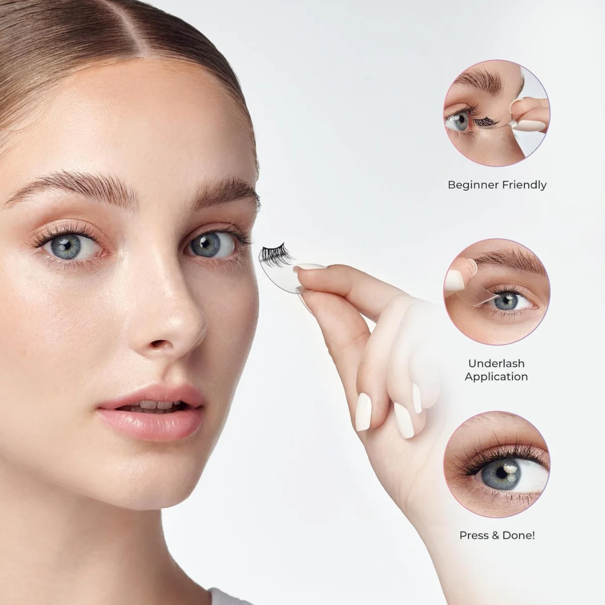 Kiss False Eyelash ILT01C Impress Press On Easy Tab Falsies Classy Natural 1 Pair - Image 3