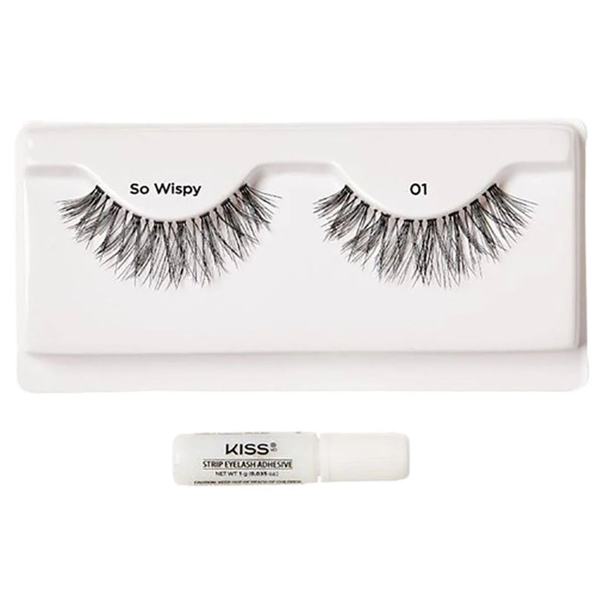 Kiss False Eyelash KSW01C So Wispy 01 Tapered Lash Collection 1 Pair - Image 4