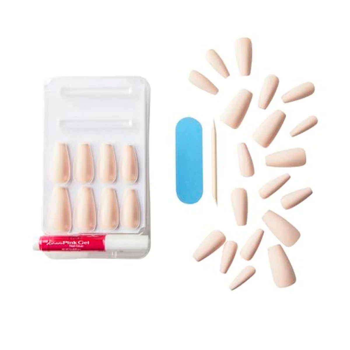 Kiss False Nails KGFS01C Gel Fantasy Sculpted 28 Count