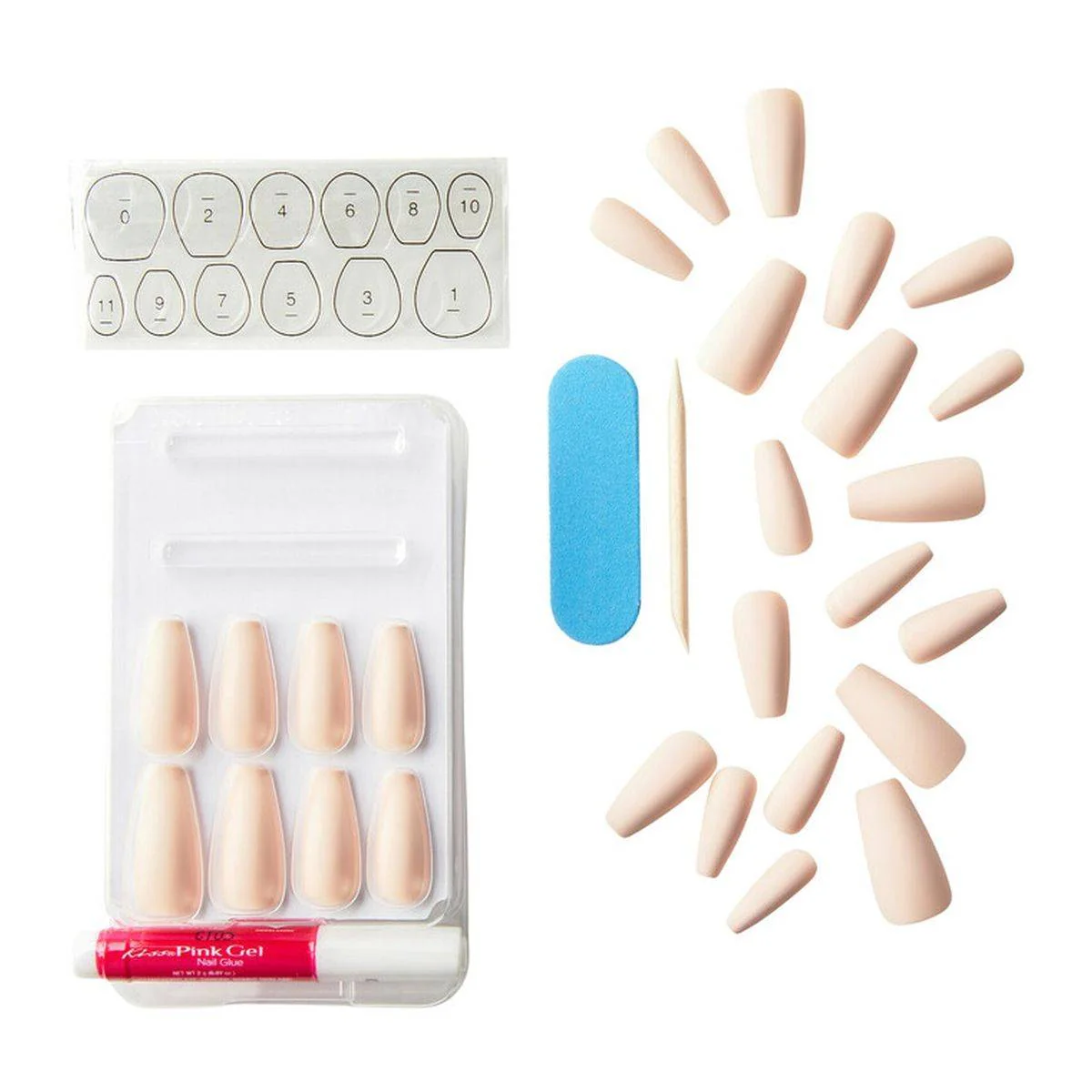 Kiss False Nails KGFS01C Gel Fantasy Sculpted 28 Count - Image 3