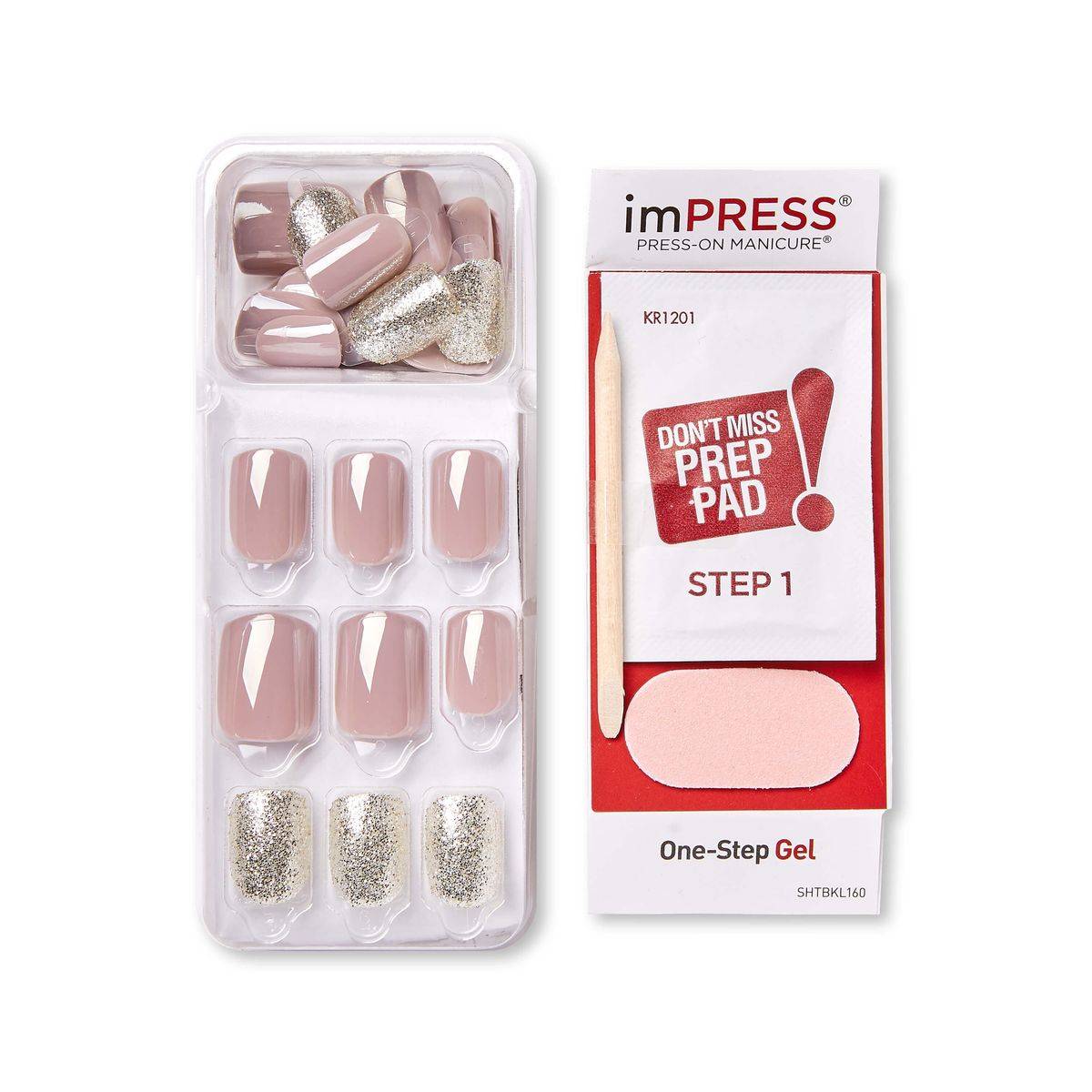 Kiss False Nails KIM002C Impress Press On Manicure One More Chance Short 30 Count - Image 3