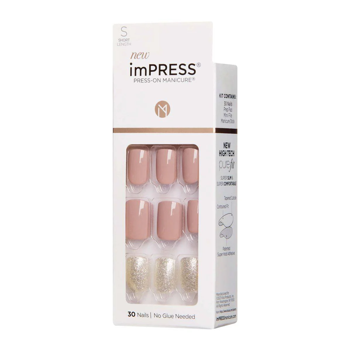 Kiss False Nails KIM002C Impress Press On Manicure One More Chance Short 30 Count - Image 6