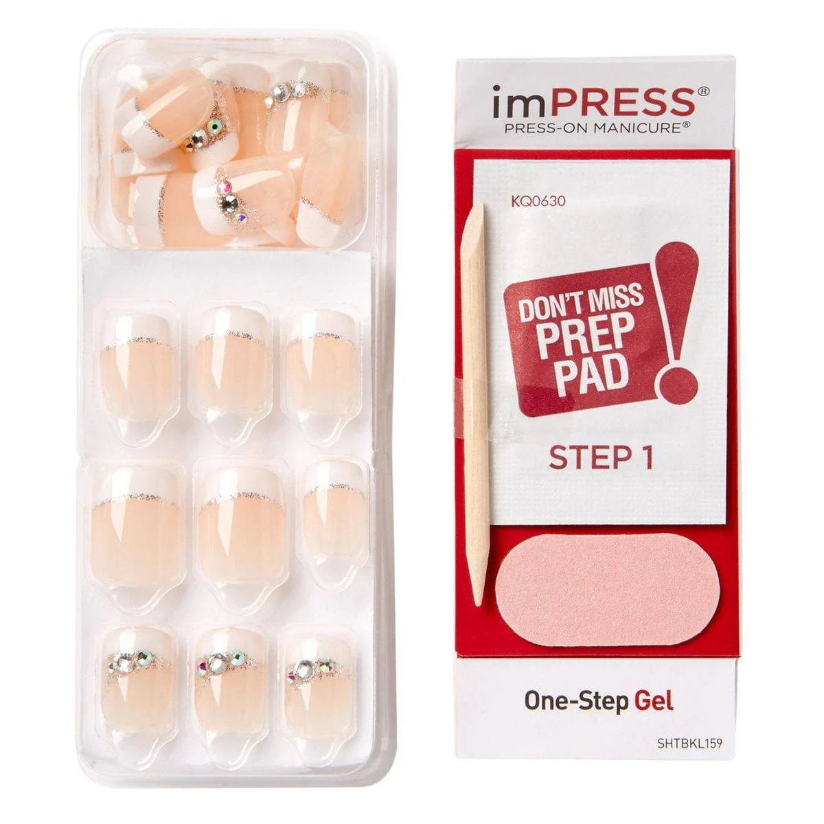 Kiss False Nails KIM007C Impress Press On Manicure Believe Short 30 Count - Image 5