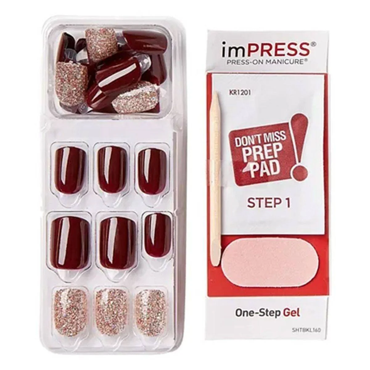 Kiss False Nails KIM020C Impress Press On Manicure No Other Short 30 Count - Image 2